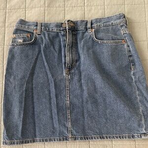 & Other Stories Blue Knee-Length Pencil Skirt